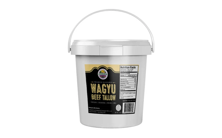 Premium Rendered Wagyu Beef Tallow Tub 1.5lb 3 Premium Rendered Wagyu Beef Tallow Tub 1.5lb