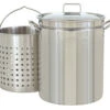 Bayou Classic 62 Qt. Stainless Steel Steam-Boil-Fry Stock Pot -Gourmet Grills 1124 36 44 60 lg 80381.1517333184