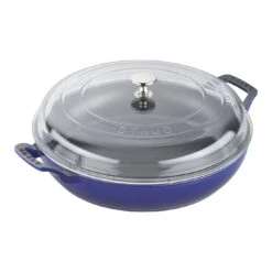 Staub 3.5 Qt. Braiser W/ Glass Lid -Gourmet Grills 40501 987 0 1