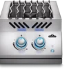 Napoleon Built-in 700 Series Inline Dual Range Top Burner -Gourmet Grills Built in 700 BIB12RT DropIn Burner Prod Str blue lit knob 800