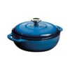 Lodge 3 Quart Enameled Dutch Oven, Blue -Gourmet Grills EC3D33 L