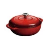 Lodge 3 Quart Enameled Dutch Oven, Red -Gourmet Grills EC3D43 L