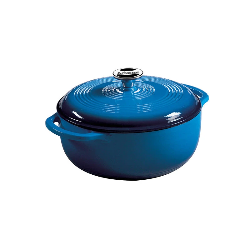 Lodge 4.5 Quart Enameled Dutch Oven, Blue 3 Lodge 4.5 Quart Enameled Dutch Oven, Blue