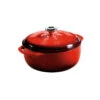 Lodge 4.5 Quart Enameled Dutch Oven, Red -Gourmet Grills EC4D43 L