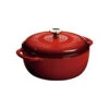 Lodge 6 Quart Enameled Dutch Oven, Red 1 Lodge 6 Quart Enameled Dutch Oven, Red -Gourmet Grills EC6D43 L