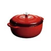 Lodge 7.5 Quart Enameled Dutch Oven, Red -Gourmet Grills EC7D43 L