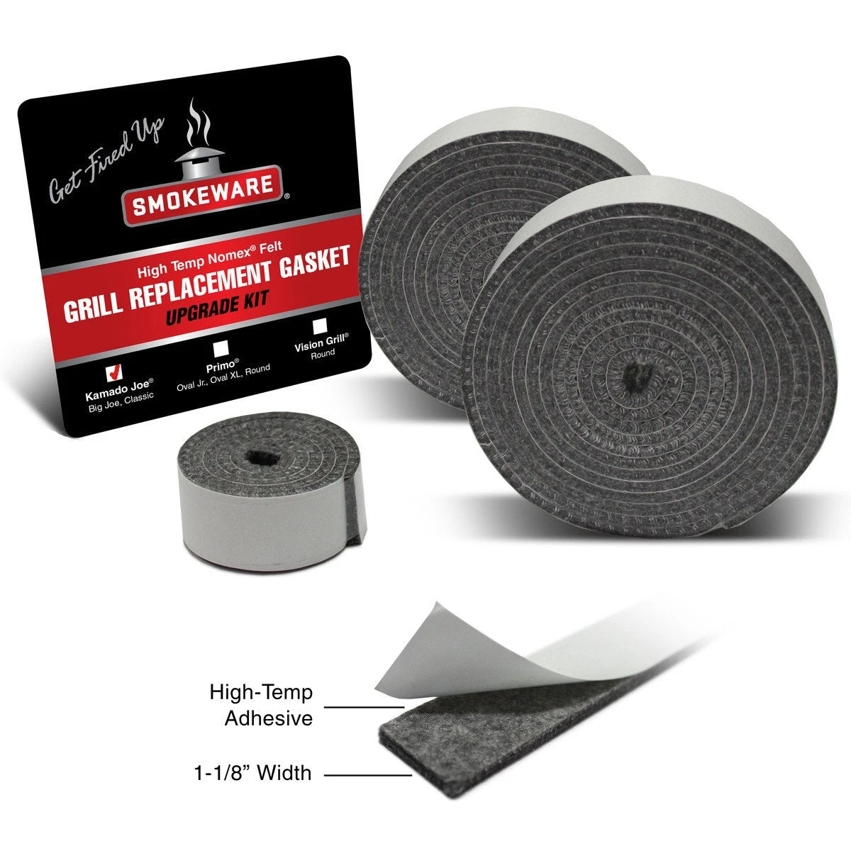 Smokeware Nomex® High Temp Felt Replacement Gaskets For Kamado Joe 4 Smokeware Nomex® High Temp Felt Replacement Gaskets For Kamado Joe - Image 2