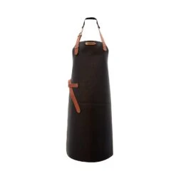Xapron Kansas Leather Apron -Gourmet Grills Kansas Black Full Apron