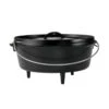 Lodge 12 Inch / 6 Quart Camp Dutch Oven, 3.75 Inch Depth -Gourmet Grills L12CO3 L