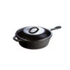 Lodge 3.2 Quart Cast Iron Covered Deep Skillet 2 Lodge 3.2 Quart Cast Iron Covered Deep Skillet -Gourmet Grills L8CF3 L