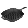 Lodge 10.5 Inch Square Cast Iron Grill Pan, Fits 10 Inch Square Glass Lid -Gourmet Grills L8SGP3 L