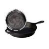 Lodge 10.25 Inch Cast Iron Skillet With Buffalo Nickel Logo -Gourmet Grills L8SK3BN L