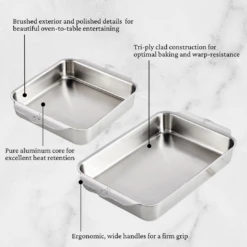 Hestan Provisions OvenBond Tri-ply Rectangular Baker -Gourmet Grills OvenBondBakersInfographic c1095a44 3748 47c2 bbc0 24eb90de92fb