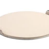Pizzacraft 15" Round Pizza Stone With Stainless Steel Tray -Gourmet Grills PC0004 round ceramic pizza stone solid frame 15 inch w