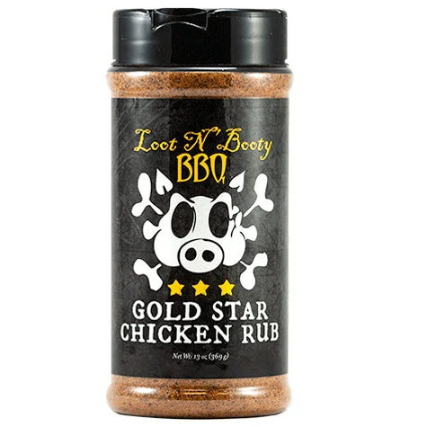 Loot N' Booty BBQ Gold Star Chicken Rub – 13 OZ 3 Loot N' Booty BBQ Gold Star Chicken Rub – 13 OZ