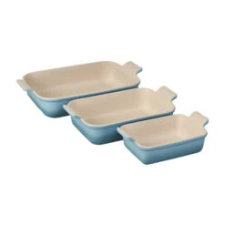 Le Creuset Heritage 3-Piece Rectangular Baking Dish Set 12 Le Creuset Heritage 3-Piece Rectangular Baking Dish Set -Gourmet Grills pg7942 0317