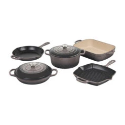 Le Creuset 7-Piece Cast Iron Set -Gourmet Grills rs18087 7piece oyster lpr