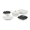 Le Creuset 7-Piece Cast Iron Set -Gourmet Grills rs18088 7piece white lpr
